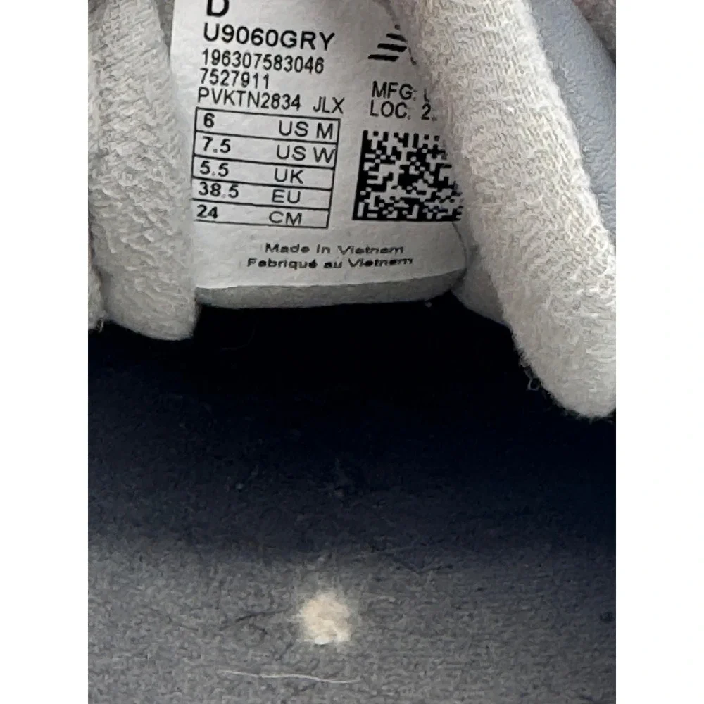 New Balance 9060 Rain Cloud Grey Castlerock Sneakers U9060GRY Mens 6 Womens 7.5